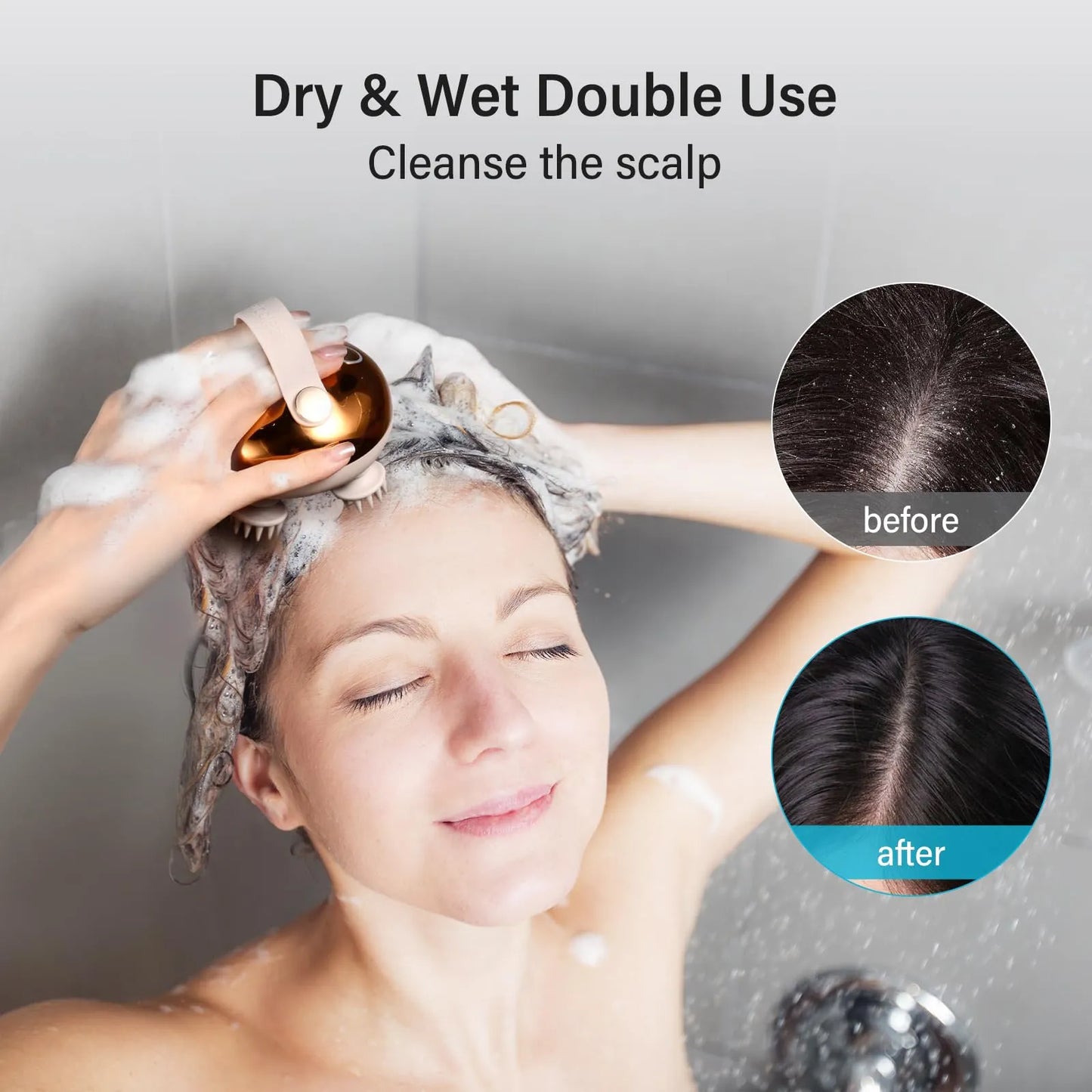 360° Electric Scalp & Body Massager – Deep Cleanse + Boost Hair Growth