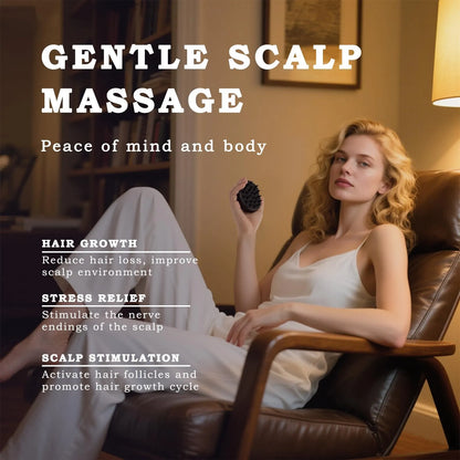 Manual Scalp Massage Brush — Boost Hair Growth & Relaxation